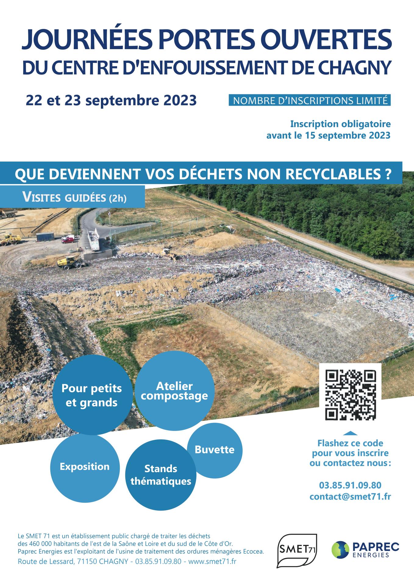 affiche portes ouvertes SMET 71 Chagny 22 & 23 SEPTEMBRE 2023